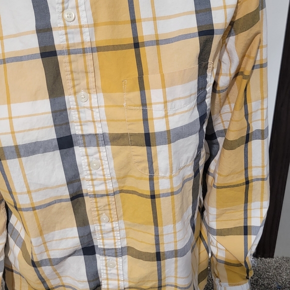 Men's Yellow Plaid Shirt - Picture 3 of 6